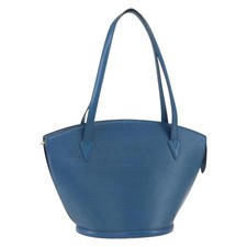 Borsa a tracolla shopping Louis Vuitton Epi Saint Jacques blu M52275 LV originale 172629