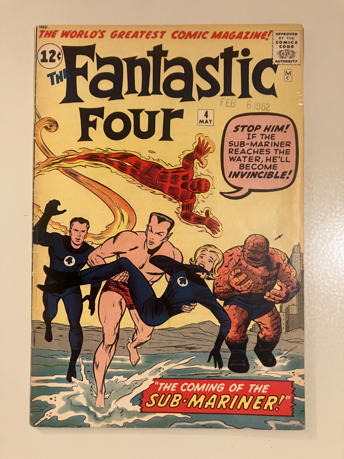 FANTASTIC FOUR #4 ('62) FN/VF 7.0 Clean & Bright  No Marvel Edge Chipping !!