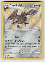 Corviknight SV089/SV122 Shining Fates Shiny Vault Shiny Holo Rare