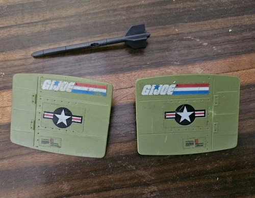 1984 G.I.JOE Sky Hawk Wing Panel Right Left Missile Hasbro Vintage Vehicle Parts