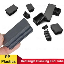 Rectangle Plastic Black Blanking End Cap Caps Tube Pipe Inserts Plug Bung Steel