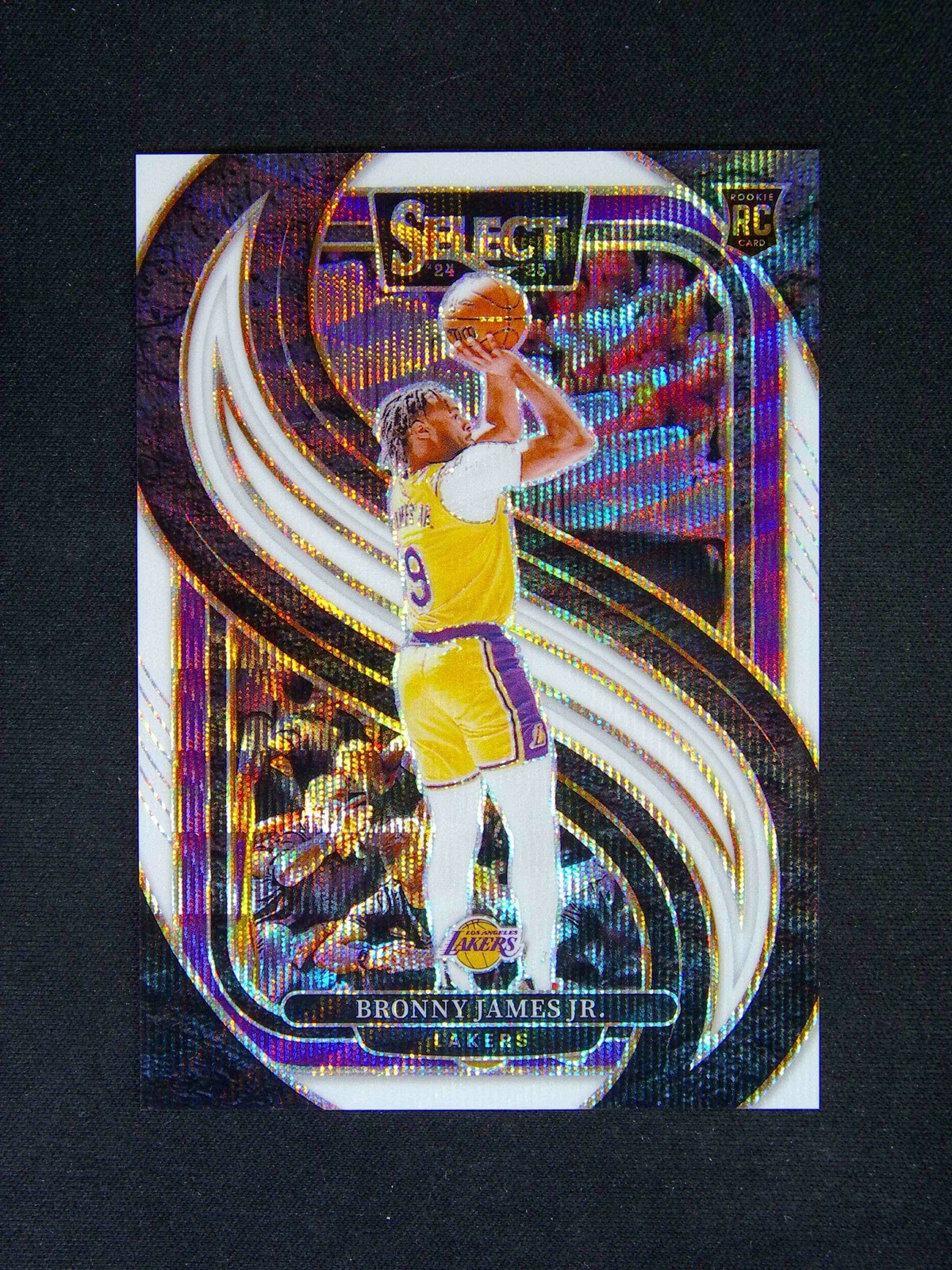 2024-25 Panini Select Bronny James Jr. #179 Premier RC Rookie White Wave /99