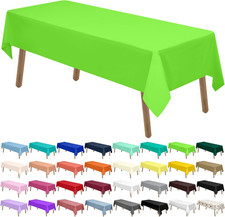 Lime Green Plastic Tablecloths 2 Pack Light Green Disposable Table Covers 54X108