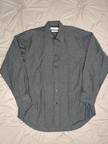 Balenciaga, Vintage Balenciaga Dress Shirt Mens 16 34"-35 Chest Gray Button Up Cotton
