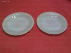 2  Anchor Hocking Jane Ray Fire King Jadeite Dinner Plates 9" Ribbed