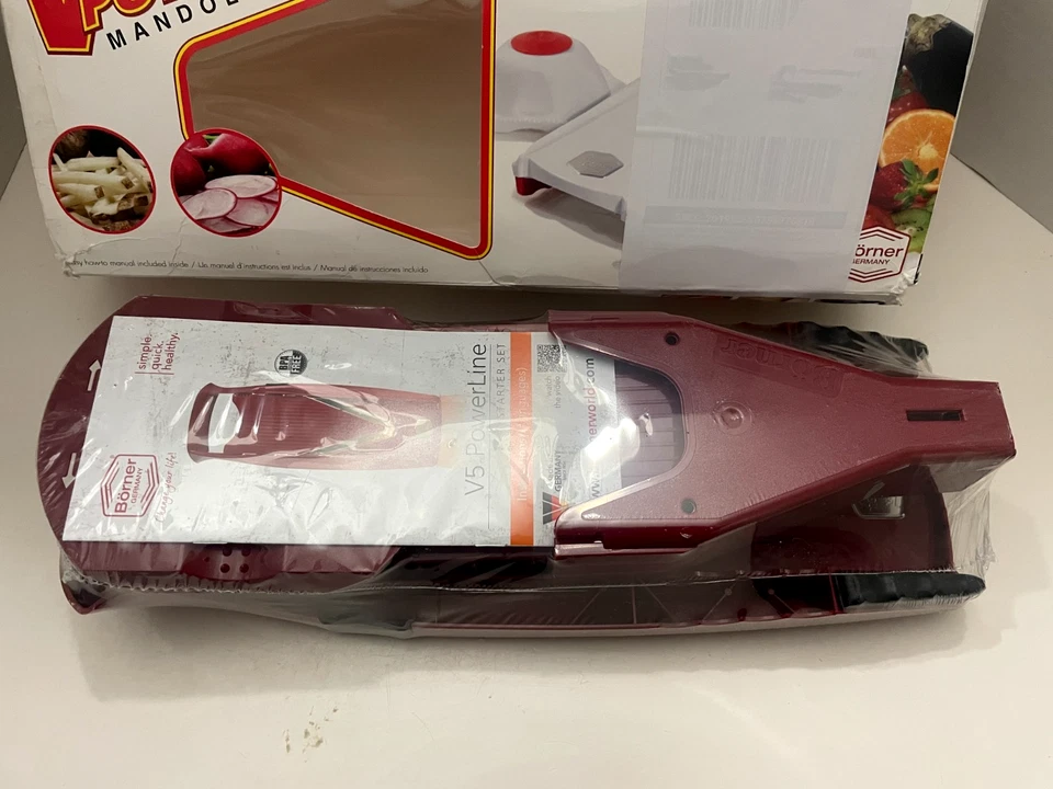 -Caja abierta- Cortadora de mandolina Swissmar Börner VPower roja V-7000RD Foto 4 de 4