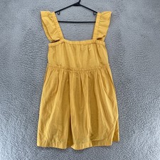 Madewell Dress Womens Medium Yellow Ruffle Cottagecore 100% Cotton Sundress