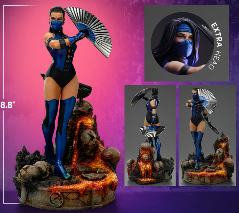Mortal Kombat Kitana 2-Head Art Scale Statue 1/10 Iron Studios Sideshow