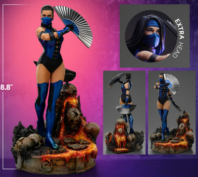 Mortal Kombat KITANA with 2 Heads Art Scale Statue 1/10 Iron Studios Sideshow