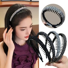Women Rhinestones Antislip Hairband Crystal Headband Hair Band Hoop Hair Decor