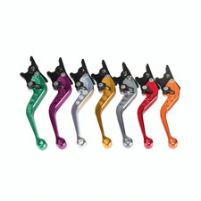 Motorbike Brake and Clutch Levers Pair Anodised Adjustable Aluminium