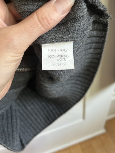 Cárdigan Suéter Emozioni Uomo Merino Will Cremallera Completa Hecho en Italia Para Hombres Grande - Imagen 6 de 6