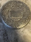 VTG TOWLE Sterling Silver Floral Repousse Vanity Purse Handbag Handheld Mirror