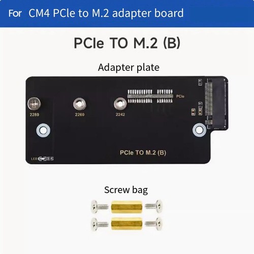For CM4 PCIe to M.2 NVMe SSD HAT Expansion Board for Compute Module 44682 - Afbeelding 2 van 10