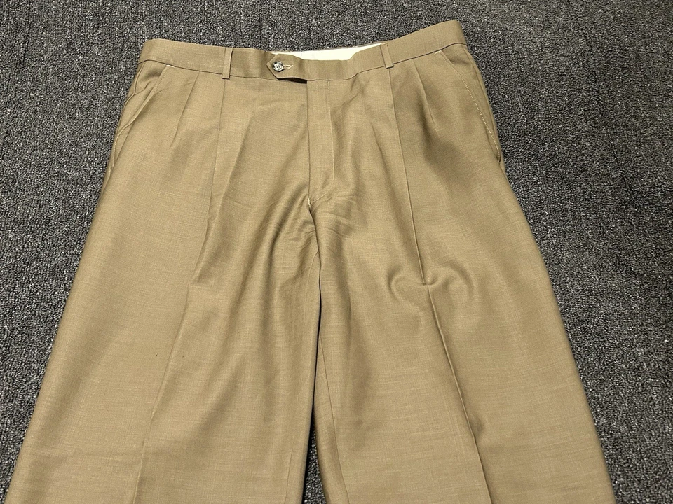 Pantalones de lana vintage Joseph and Lyman para hombre 36x32 marrón pantalones hechos en Canadá Foto 2 de 4