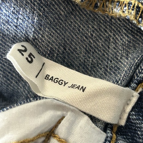 Pacsun Jean Shorts Size 25 Womens Baggy Jean Button Fly Blue Denim - Picture 7 of 7