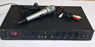 Fleco KT-10 Digital Key Transposer & Echo Mixer Karaoke w/Optimus Mic & AV Cable