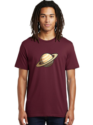Saturn-8 Mens Graphic Tee, 100% Cotton, Casual Summer Wear