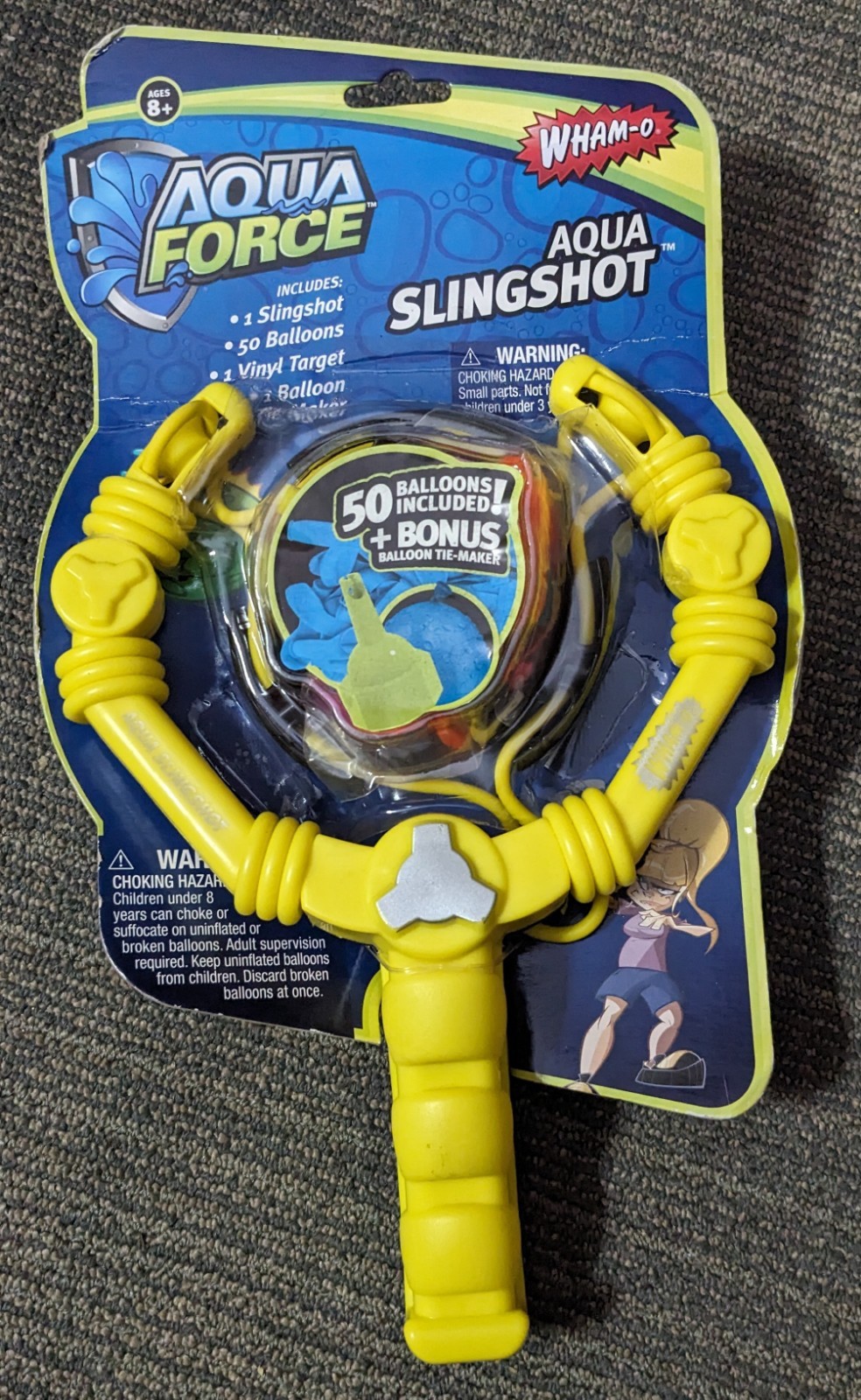 New Water Balloon Slingshot Toy Wham O Aqua Force 8+ Include 50 Balloons