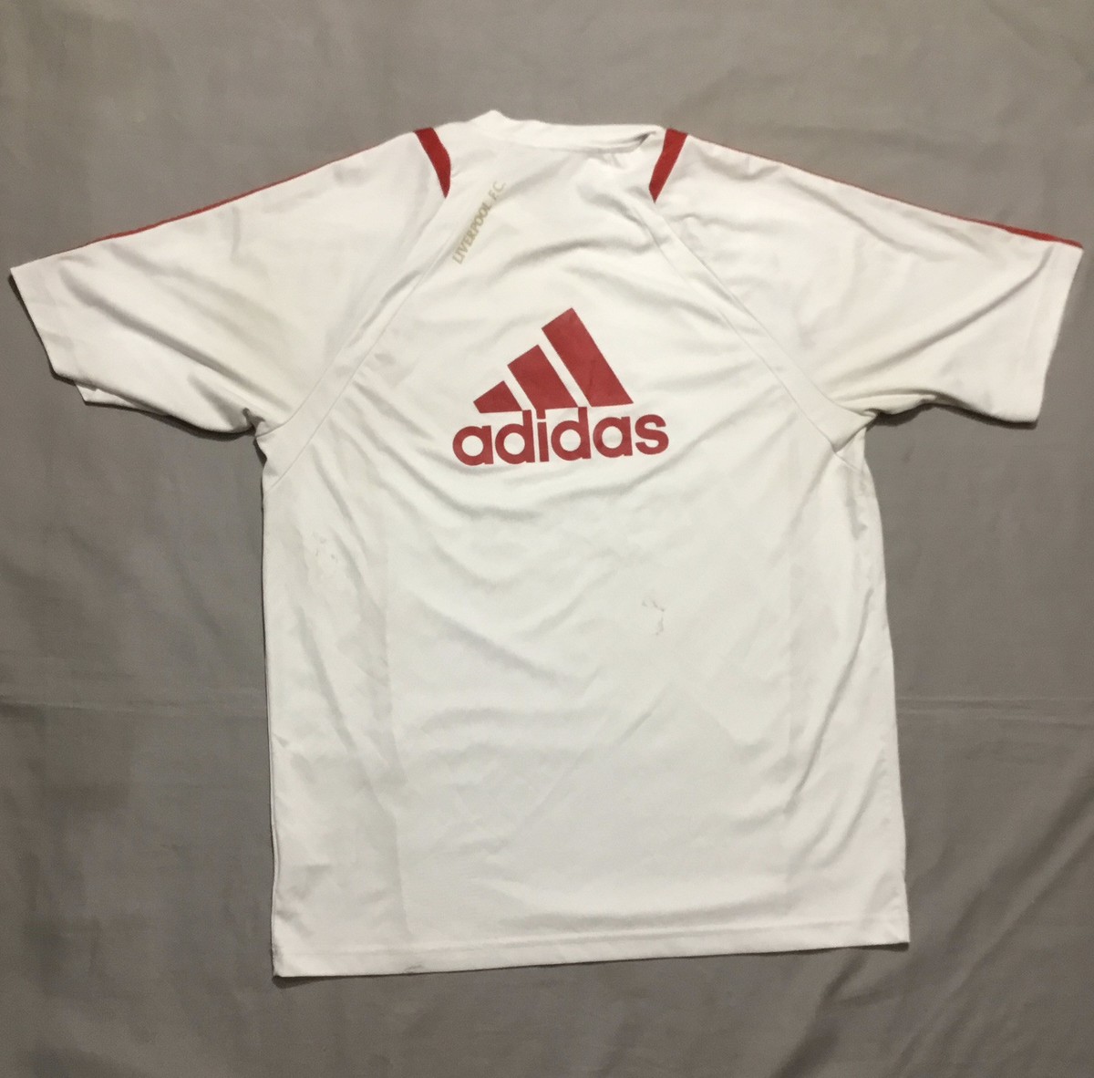 LIVERPOOL FOOTBALL CLUB FC 2007 WHITE RED AWAY SHIRT ADIDAS