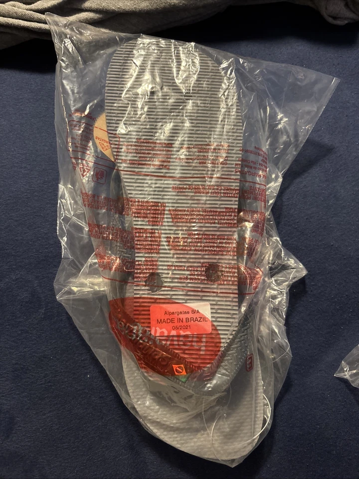 Chanclas Havaianas para mujer delgadas gris acero talla 39/40 EUR, 9/10 EE. UU. Foto 4 de 4