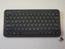 Onn Compact Wireless Keyboard, Noise Reduction, USB Receiver, 78 Keys, Black