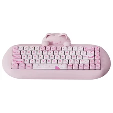 Cute Cat Wireless Mechanical Gaming Keyboard– 65% Hot-Swap RGB / Custom Key Caps