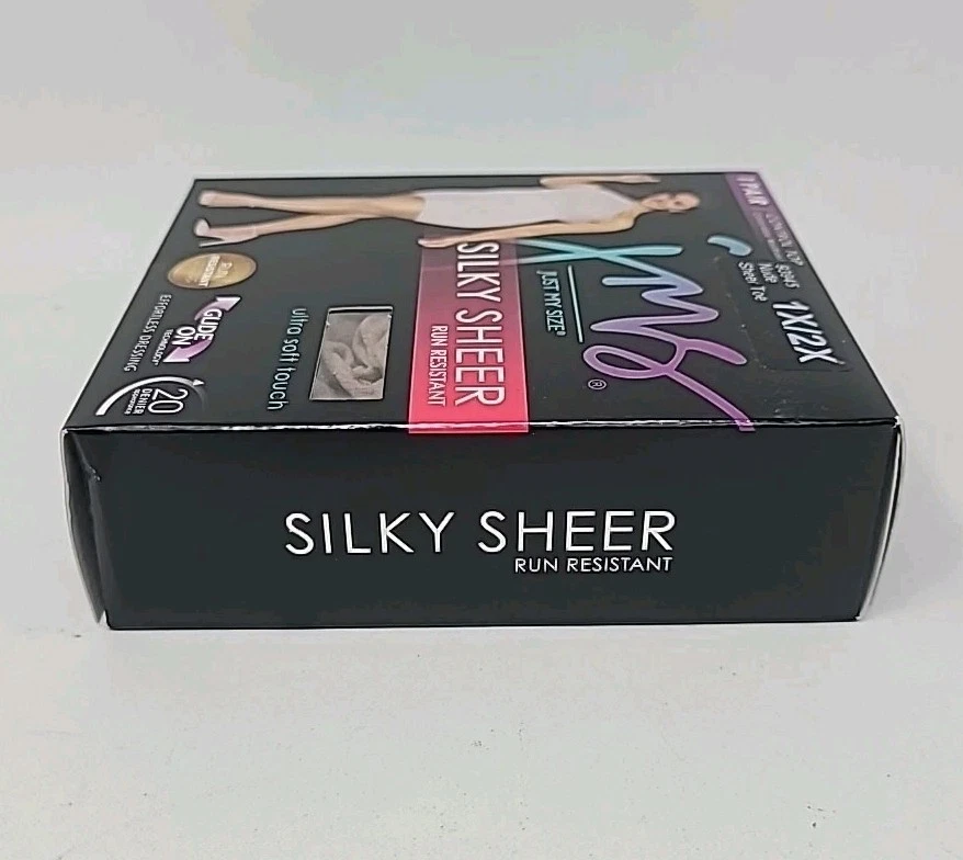 Top de control Just My Size sedoso transparente resistente al funcionamiento desnudo 93945 nuevo 4 pares 1X/2X Foto 4 de 4