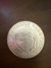 Austria 50 Schilling Julius Raab 1971 Silver Coin Austria Silver Coin
