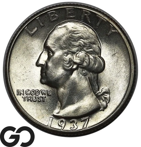 1937 Washington Quarter, Solid Gem BU++