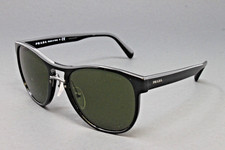 Prada PR09US Color 1AB1I0 Black 55mm Men's Sunglasses Pilot Green Lens Authentic