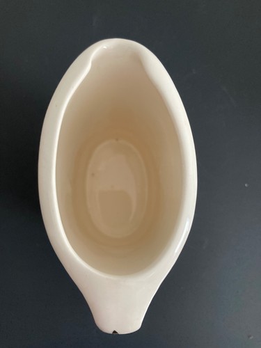 Bakerite Mixing Serving Bowl and Creamer Tulip Pattern 22K Gold Trim 1940's  - Picture 14 of 15