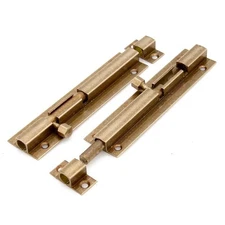 2PCs Antique Brass Barrel Bolt Latch – Pure Brass Slide Latch for Door Window Lo