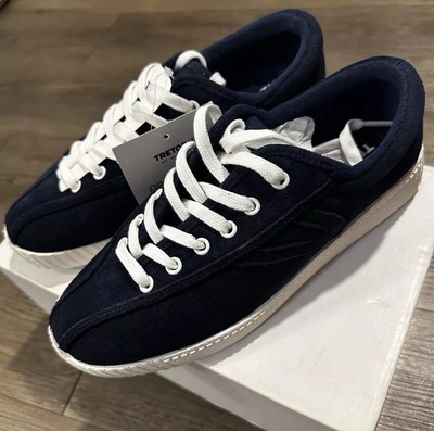 NWT Suede Dark Navy Tretorns. Classic both Navy and White laces