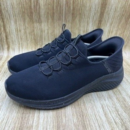 Tênis Skechers Slip On Ultra Flex 3.0 Masculino Tamanho 14 Largo Preto Casual - Imagem 3 de 4