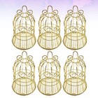 6pcs European Style Wedding Candy Boxes Iron Gift Box Hollow out Bell Shape Box