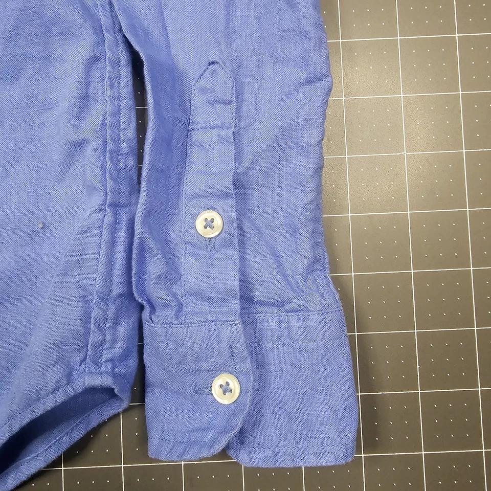 Polo Ralph Lauren льняная рубашка для мальчиков маленький синий Blake опрятный Academia классический - Изображение 2 из 4