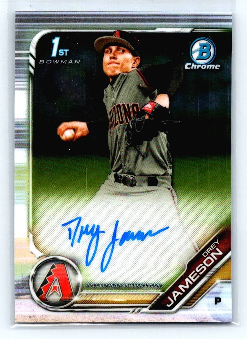 2019 Bowman Draft Chrome #CDA-DJ Drey Jameson Arizona Diamondbacks Auto RC 1st