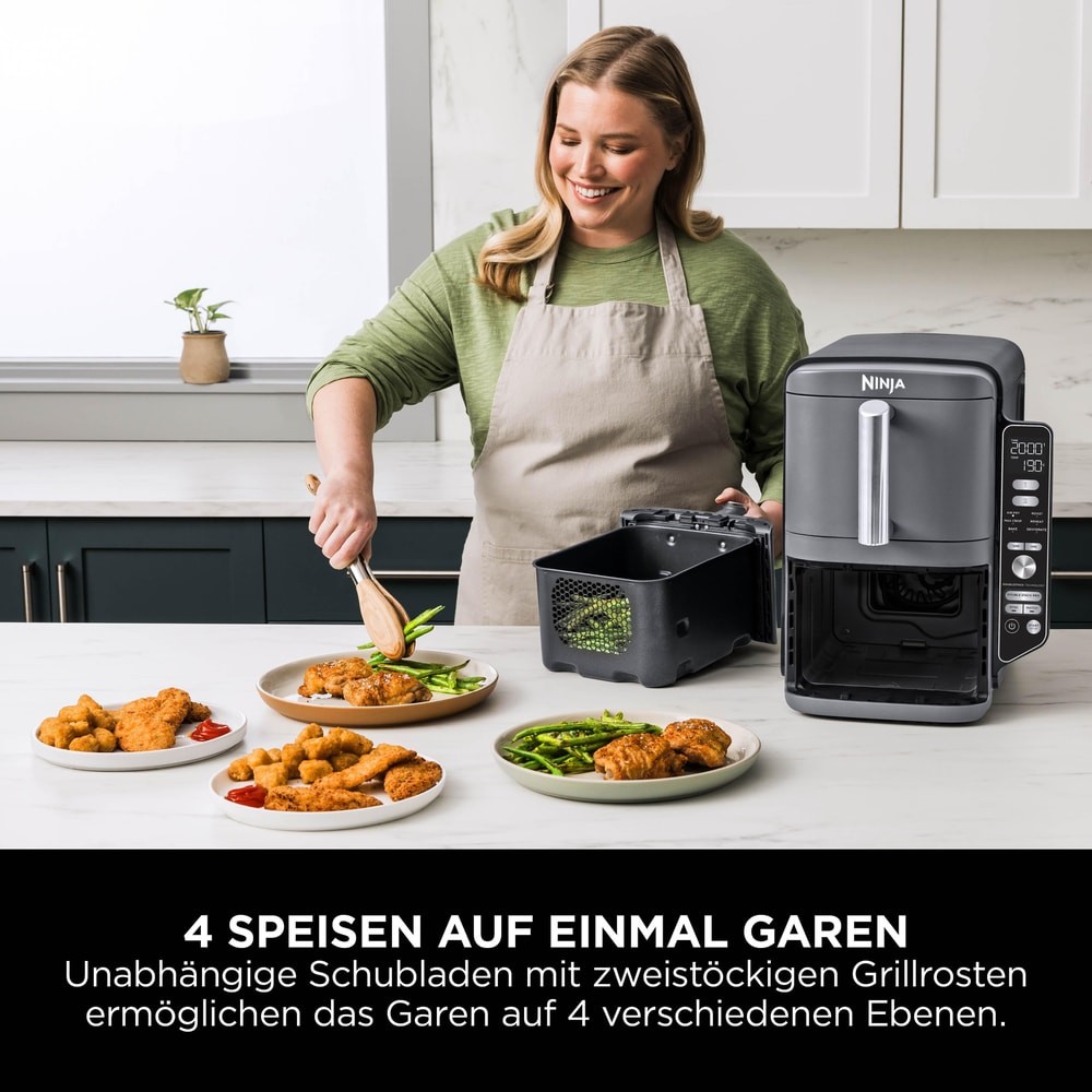 Ninja SL400EU Double Stack XL 2-Ebenen Doppel-Heißluftfritteuse 1907299