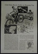Bicycle Trailer 1943 HowTo PLANS Hauls Child / Payload / Cargo Plywood/Conduit