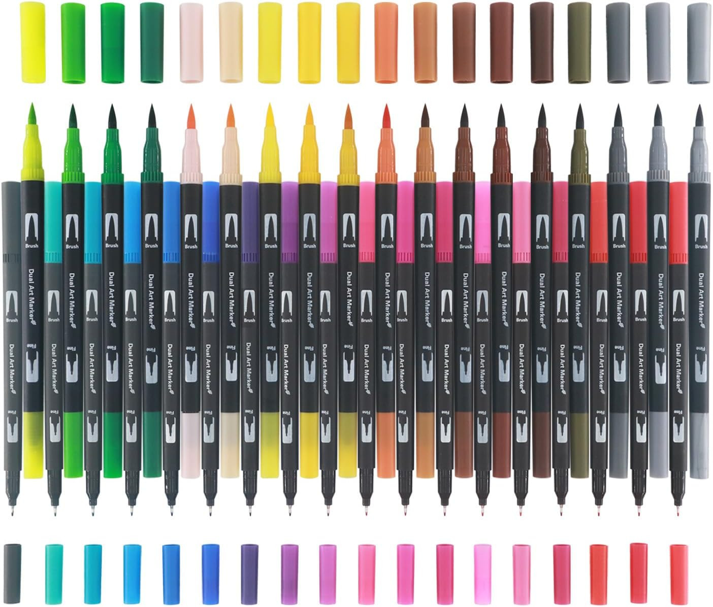 For Adult Coloring Books No Bleeding, Set Of 36 Colors, Coloring Pens Fo