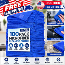 Microfiber Cleaning Cloths Lint Free Car Window Reusable Towels