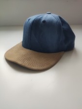 Baseball cap jeans suede effect leather look unisex baseball cap 