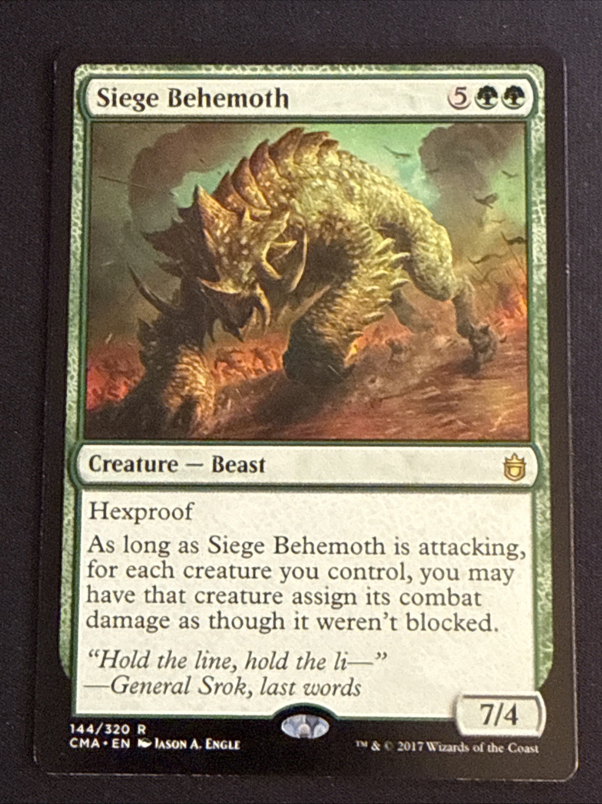 1x Siege Behemoth (144) Commander Anthology LP MTG Magic the Gathering x1 MKE