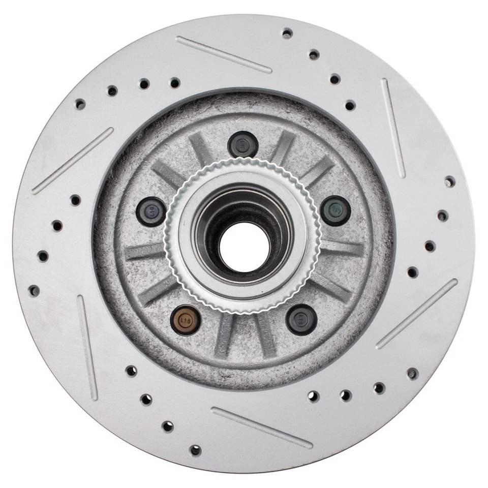 Performance Brake Rotor Drilled Slotted G-Coated Front Pair for Ford - Imagen 3 de 4