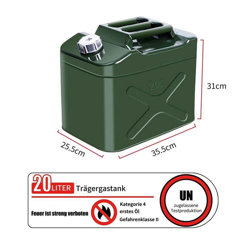 Jerrican carburant métal 20 L Latierra bec verseur homologué ONU - Photo 2/4