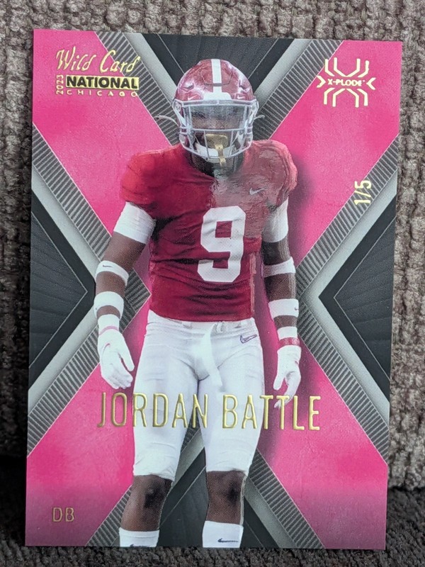Jordan Battle - 2023 Wild Card X-Plode XPN-26 The National /5 Rookie RC  Alabama