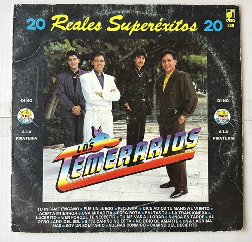 Los Temerarios - 20 Reales Superexitos (1 x LP, Vinyl, 1990 MX, G+)