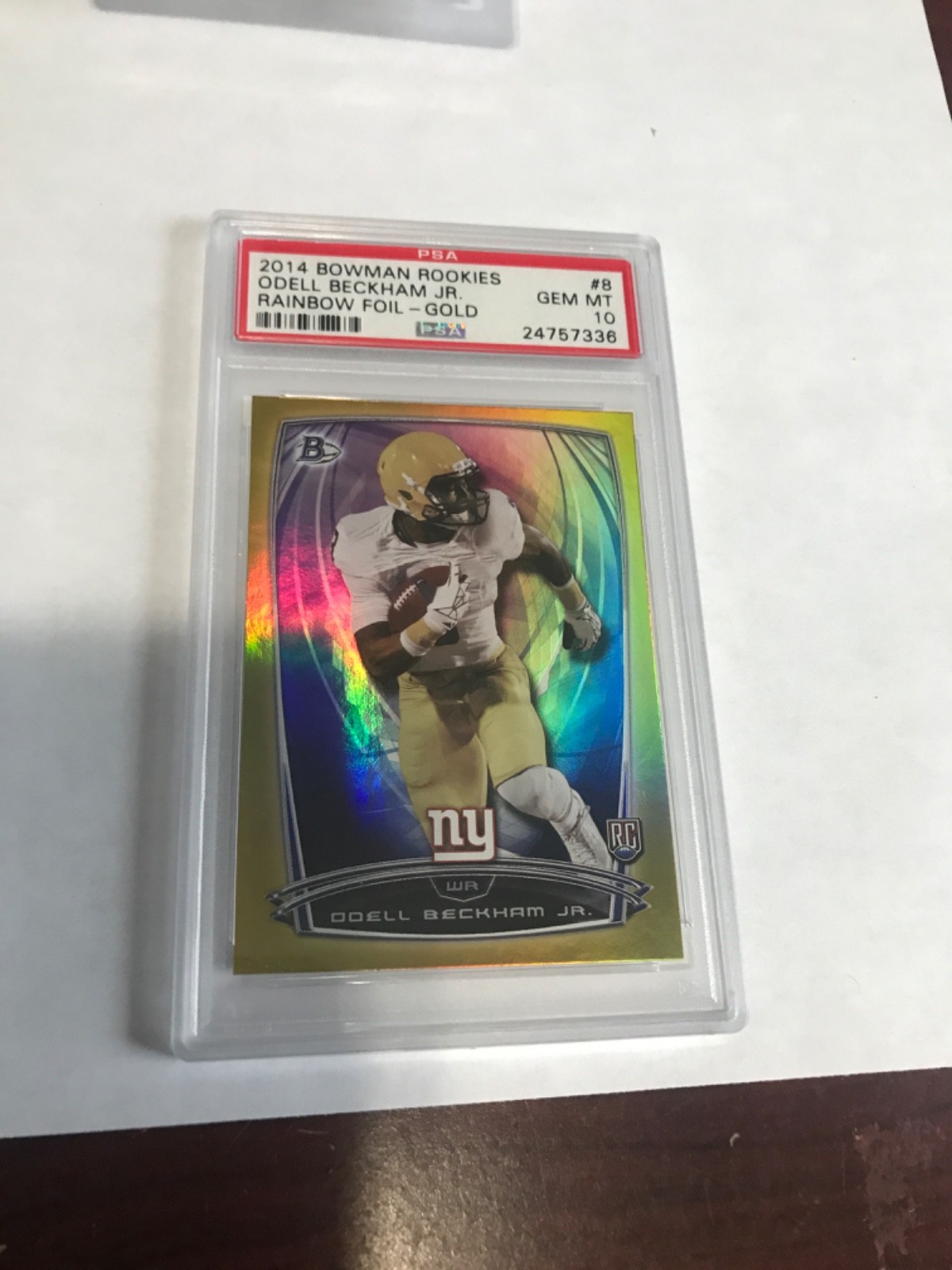 2014 Odell Beckham Jr Bowman Rookies Gold (PSA 10)(151/399)