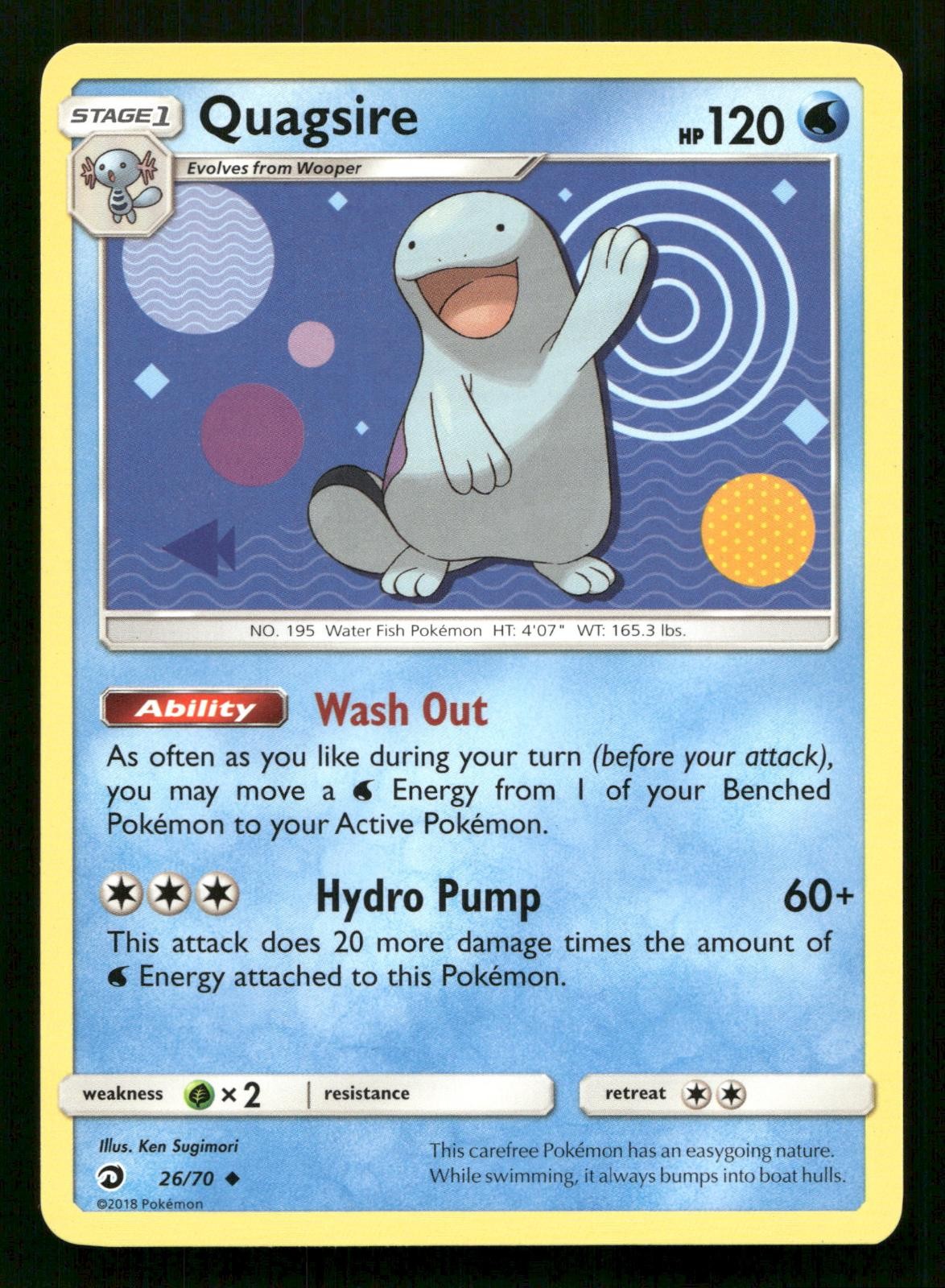 Quagsire 26/70 Dragon Majesty Uncommon Lightly Played